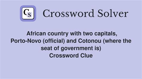 porto novo is there crossword clue|Porto